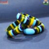 Green Eye Layered Resin Bangle Bracelet - Handmade Jewelry - Image 5